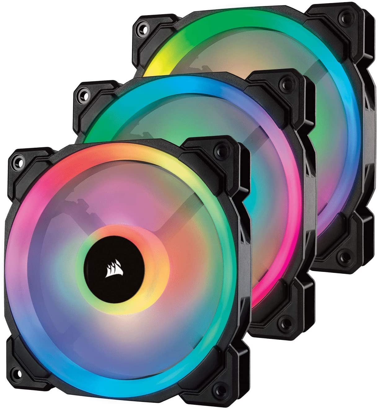 Corsair iCUE LL120 RGB LED PWM (16 Independent RGB LED, 120mm Fan Blade, 600 RPM to 1,500 RPM, Low-Noise Operation)