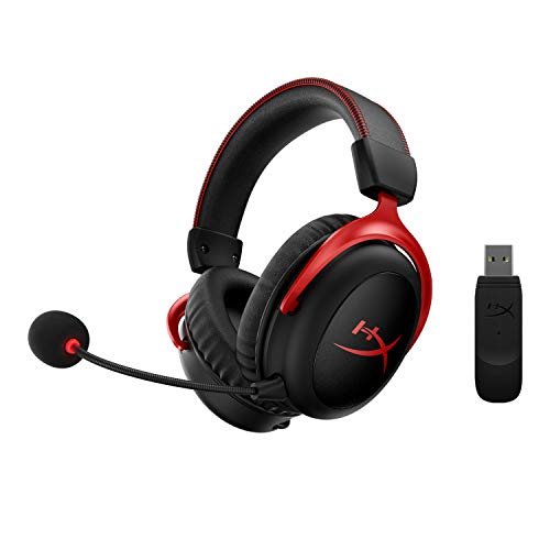 HyperX Cloud II Wireless - Gaming Headset for PC, PS4, PS5*, Nintendo Switch, Long Lasting Battery Up to 30 Hours, 7.1 Surround Sound, Detachable Noise Cancelling Microphone with Mic Monitoring