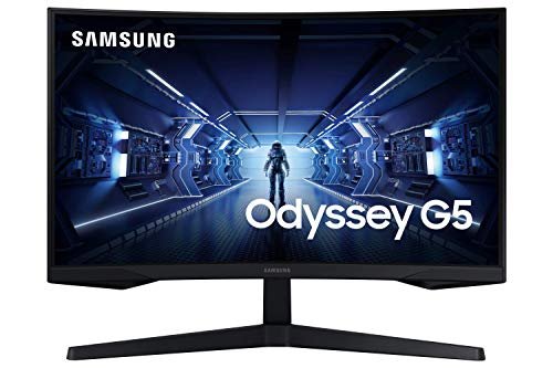 Samsung Odyssey G5 LC27G55TQWRXXU 27" 1000R Curved Gaming Monitor - 144Hz, 1ms, 1440p QHD, Freesync Premium, HDR10, HDMI, Displayport