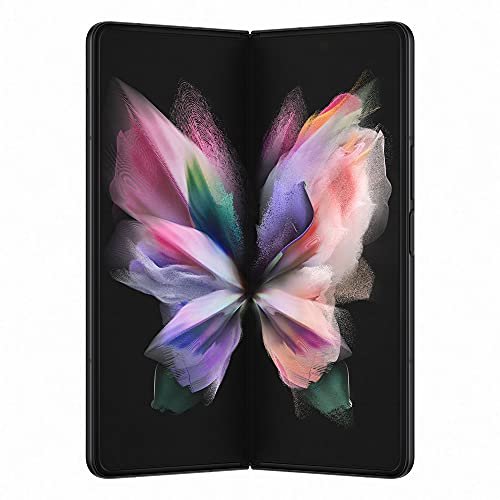 Samsung Galaxy Z Fold3 5G Phantom Black 256GB - 7.6 Inch 120 Hz Folding Display and 6.2 Inch Cover Screen, 12MP+12MP+12MP Rear Camera, IPx8 Water Resistance, Flex Mode (CAD version & Warranty SM-F926W