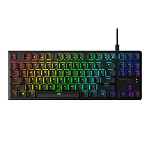 HyperX Alloy Origins Core - Tenkeyless Mechanical Gaming Keyboard, Software Controlled Light & Macro Customization, Compact Form Factor, RGB LED Backlit, Clicky HyperX Blue Switch