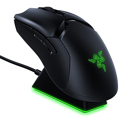 Razer Viper Ultimate Lighweight Wireless Gaming Mouse and RGB Charging Dock: Fastest Gaming Switches - 20k Dpi Optical Sensor - Chroma Lighting - 8 Programmable Buttons - 70hr Battery - Classic Black