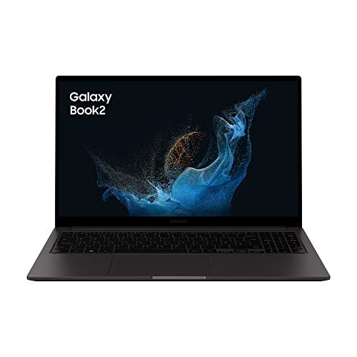 Samsung Galaxy Book2 12th Gen Intel Core i5 with Windows 11 Home 15.6 Inch Laptop 8GB RAM 256GB Storage Mystic Silver (UK Version)