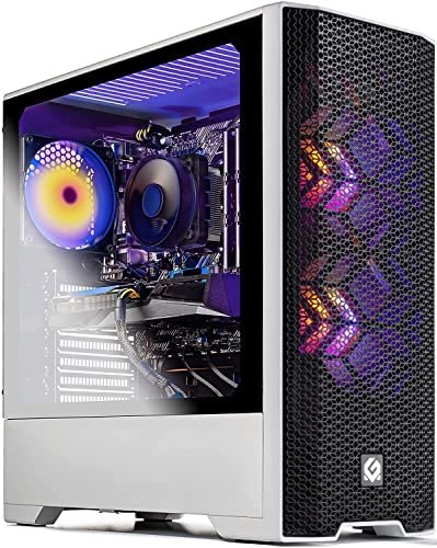 Skytech Blaze 3.0 Gaming PC Desktop – Intel i5-11400F, RX 6600, 1TB NVME, 16G DDR4 3200, 120mm AIO, AC Wi-Fi, Windows 10 Home 64-bit, White