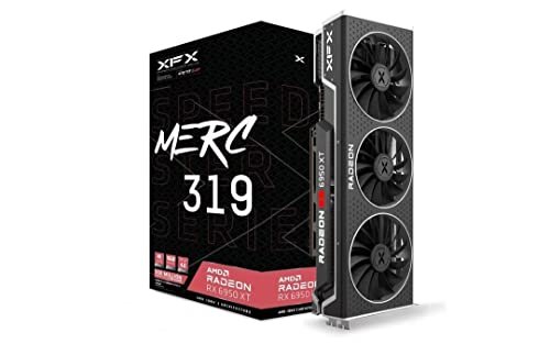 XFX Speedster MERC319 RX 6950XT Black Gaming Graphics Card with 16GB GDDR6 HDMI 3xDP, AMD RDNA 2 - RX-695XATBD9