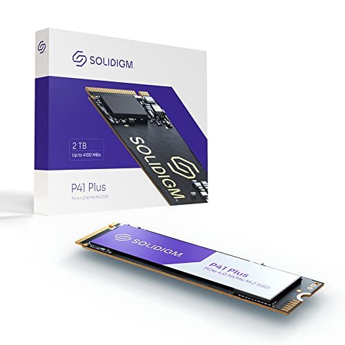 Solidigm™ P41 Plus Series 2TB PCIe GEN 4 NVMe 4.0 x4 M.2 2280 3D NAND Internal Solid State Drive (2TB, M.2 80mm, PCIe 4.0 x4) SSDPFKNU020TZX1