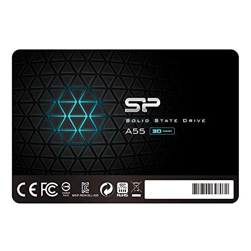 Silicon Power 4TB SSD 3D NAND A55 SLC Cache Performance Boost SATA III 2.5" 7mm (0.28") Internal Solid State Drive (SP004TBSS3A55S25)