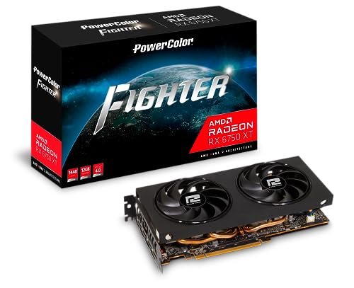 PowerColor Fighter AMD Radeon RX 6750 XT 12GB GDDR6 Graphics Card