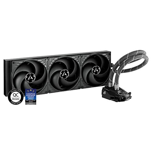 ARCTIC Liquid Freezer II 420 - Multi Compatible All-in-One CPU AIO Water Cooler, Efficient PWM Controlled Pump, Fan Speed: 200-1700 RPM (Controlled via PWM), LGA1700 Compatible - Black