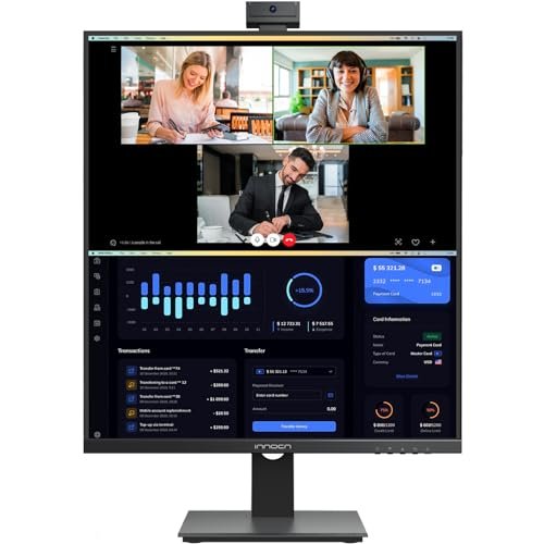 INNOCN 28 Inch Computer Vertical Monitor 16:18 SDQHD 2560 x 2880p with USB Type C, Height/Pivot Adjustable Stand, Speakers, 98% DCI-P3, HDR 10, Black - 28C1Q