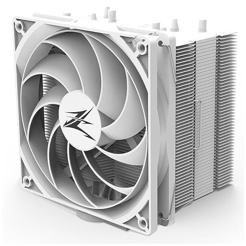 Zalman 10X Performa White, Extreme Performance CPU Cooler, Intel LGA1700/1200/1151, AMD Ryzen AM5 AM4, Powerful 135mm Annular Fan 1500RPM, 75 CFM, 180W TDP, 4 Copper Heat Pipes