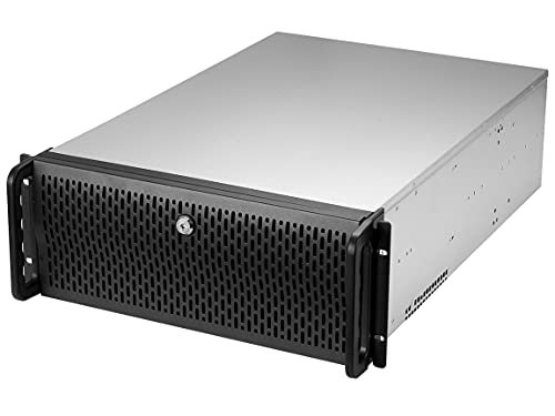 Rosewill 4U Server Chassis 11 Bay Server Case 8X 3.5 + 3X 5.25 HDD, ATX, Rackmount Server Case, Include Front 2X 120mm Fans Rear 2X 80mm Fans Metal Rack Mount Computer Case 21" Deep, RSV-R4000U