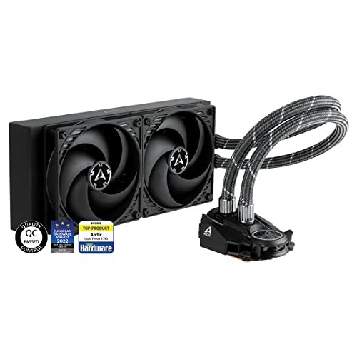 ARCTIC Liquid Freezer II 240 - Multi Compatible All-in-One CPU AIO Water Cooler, Compatible with Intel & AMD, Efficient PWM Controlled Pump, CPU Cooler, AIO Cooler, CPU Liquid Cooler - Black