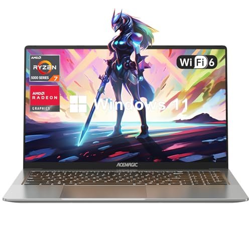 ACEMAGIC Laptop with Backlit Keyboard, Gaming Laptop with AMD Ryzen 7 5700U Processor(8C/16T, Up to 4.3GHz), 16.1-inch FHD Display, 16GB RAM 512GB ROM Laptop Computer Support WiFi 6, 53Wh Battery