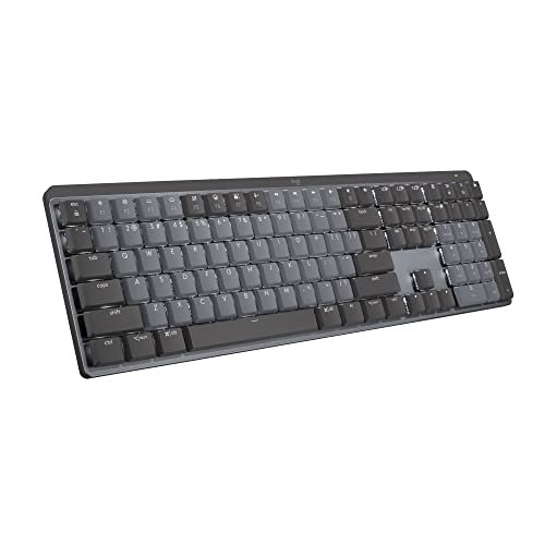 Logitech MX Mechanical Wireless Illuminated Performance Keyboard, Tactile Quiet Switches, Bluetooth, USB-C, macOS, Windows, Linux, iOS, Android, Graphite - With Free Adobe Creative Cloud Subscription
