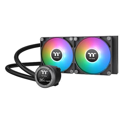 Thermaltake TH240 V2 Ultra ARGB Sync/AlO Liquid Cooler/ARGB Fan 120 * 2/PWM 500~1500rpm/Water Block 2.1" LCD/Black, CL-W383-PL12SW-A