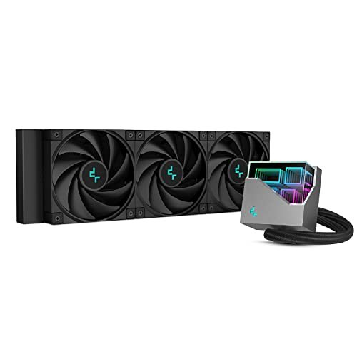 DeepCool LT720 360mm AIO 4th Gen Dual-Chamber Pump 3100RPM Multidimensional Infinity Mirror ARGB 300w TDP Anti-Leak Tech Liquid CPU Cooler 360mm for LGA 1700/1200/1151/1150/1155 AM5/AM4