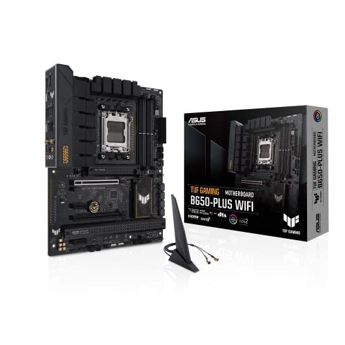 ASUS TUF Gaming B650-PLUS WiFi Socket AM5 (LGA 1718) Ryzen 7000 ATX Gaming Motherboard(14 Power Stages, PCIe® 5.0 M.2 Support, DDR5 Memory, 2.5 Gb Ethernet, WiFi 6, USB4® Support and Aura Sync).