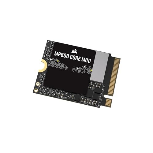 Corsair MP600 CORE Mini 2TB M.2 NVMe PCIe x4 Gen4 2 SSD – M.2 2230 – Up to 5,000MB/sec Sequential Read – High-Density QLC NAND – Great for Steam Deck, ASUS ROG Ally, Microsoft Surface Pro – Black