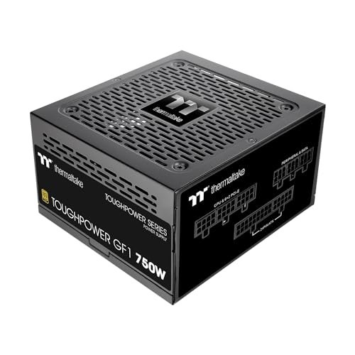 Thermaltake GF1 (2024) Fully Modular ATX 750W Power Supply - 80 Plus Gold - Ultra Quiet - Zero RPM, PS-TPD-0750FNFAGU-P