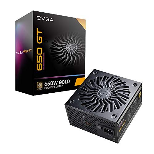 EVGA SuperNOVA 650 GT, 80 Plus Gold 650W, Fully Modular, Auto Eco Mode with FDB Fan, 7 Year Warranty, Includes Power ON Self Tester, Compact 150mm Size, Power Supply 220-GT-0650-Y1