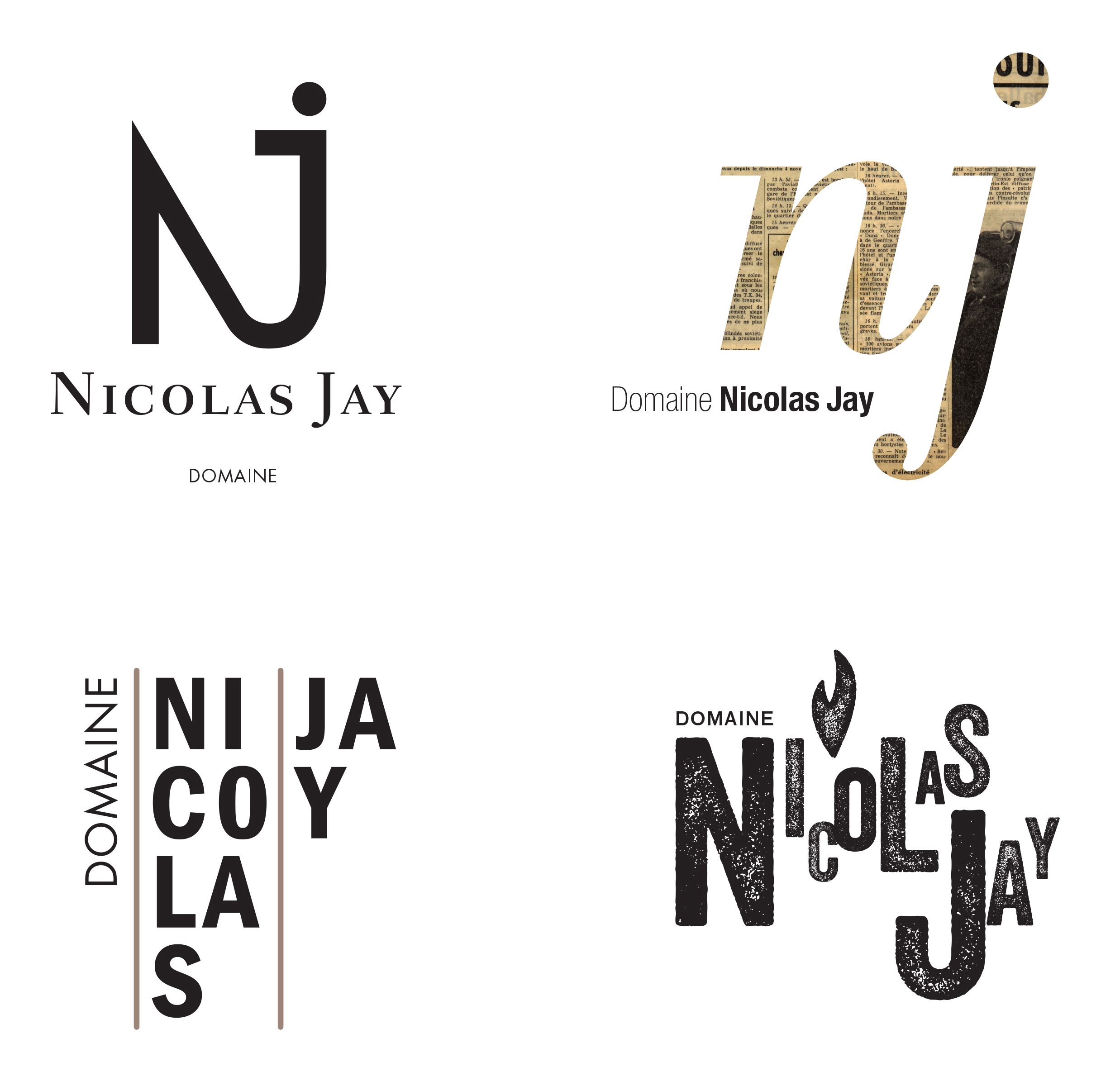 2015: Domaine Nicholas Jay (logo/identity exploration)