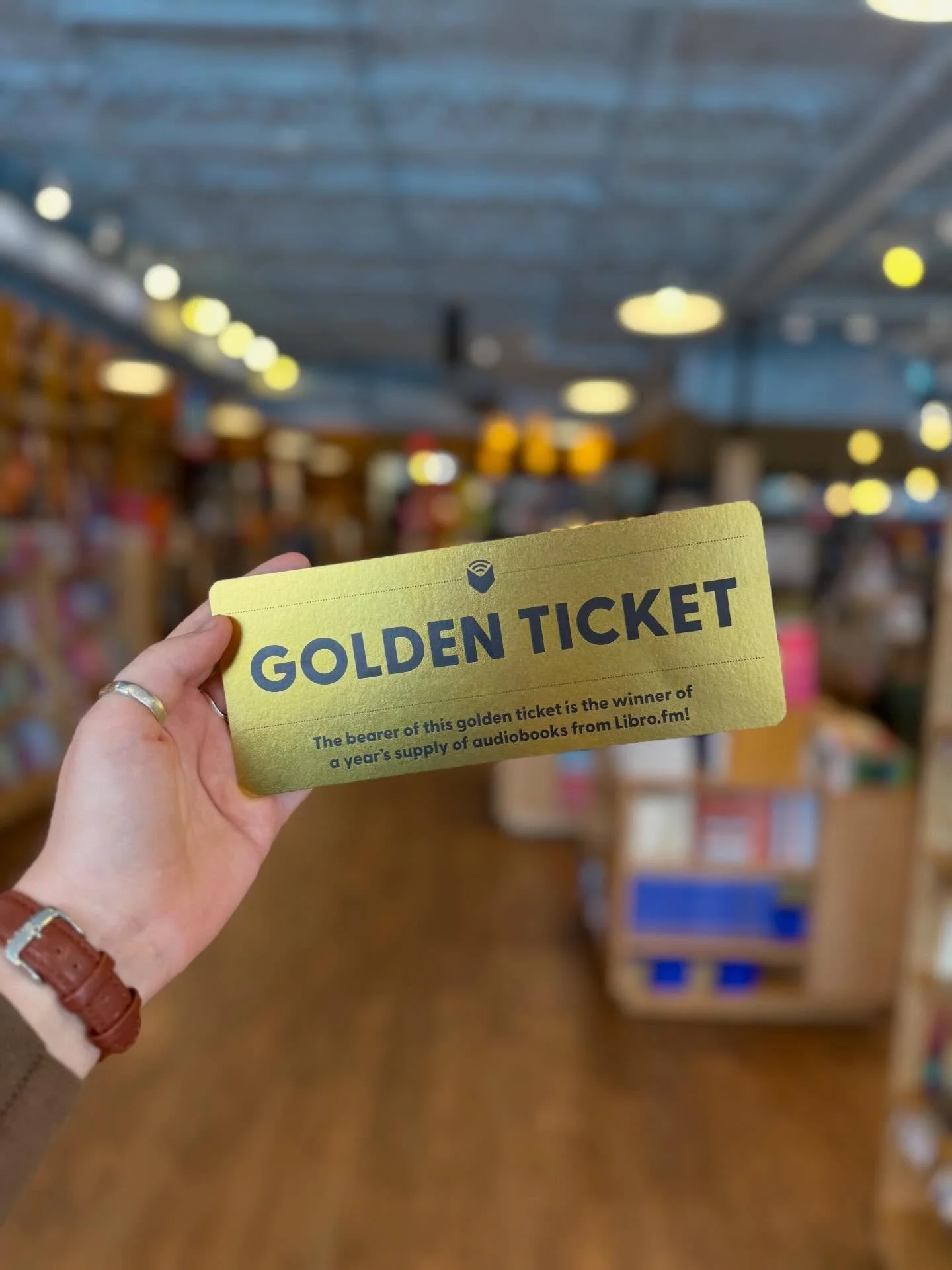 The @librofm golden ticket hunt is back! Join us on Independent Bookstore Day (Saturday, April 25th) for a chance to find the golden ticket and win a year&rsquo;s supply of audiobooks! Head to the link in bio or stories to see what we have planned fo