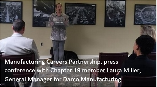 Laura explaining Manufacturing Careers Partnership S2015.PNG