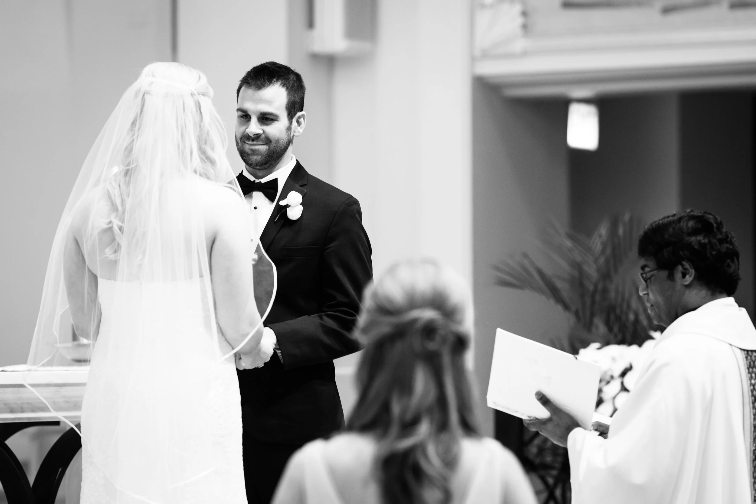 Bride at Cafe Brauer Chicago wedding ceremony