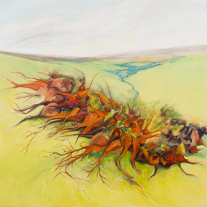 Roots & the Ridge , 2014, Oil on canvas, 54 x 53 inches