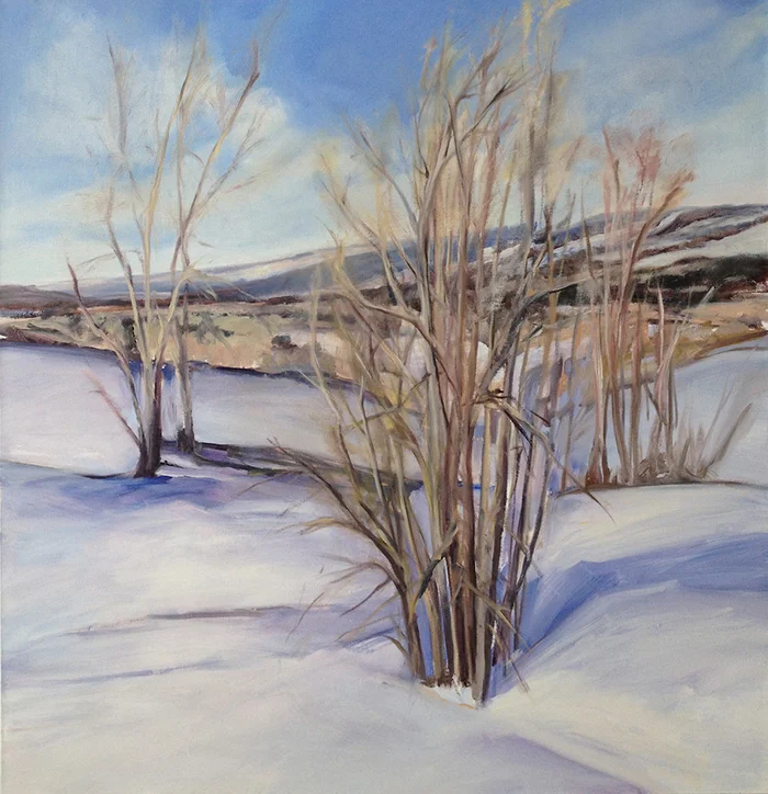 Snow Day , 2015, Oil on Canvas , 42 x 41 inches (Private Collection, Becket, MA)