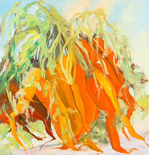 Nelsons & Rainbows , 2014, Oil on canvas, 14 x 13 inches (Private Collection)