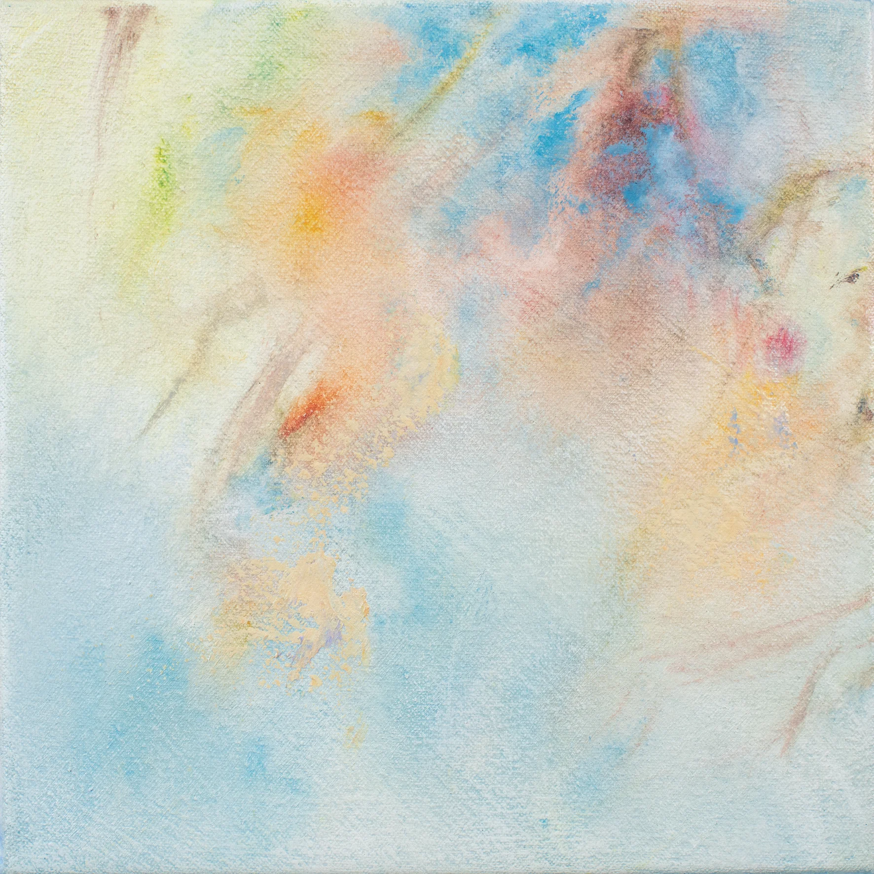 Over the Pond Detail , 8 x 8 inches, Oil on canvas