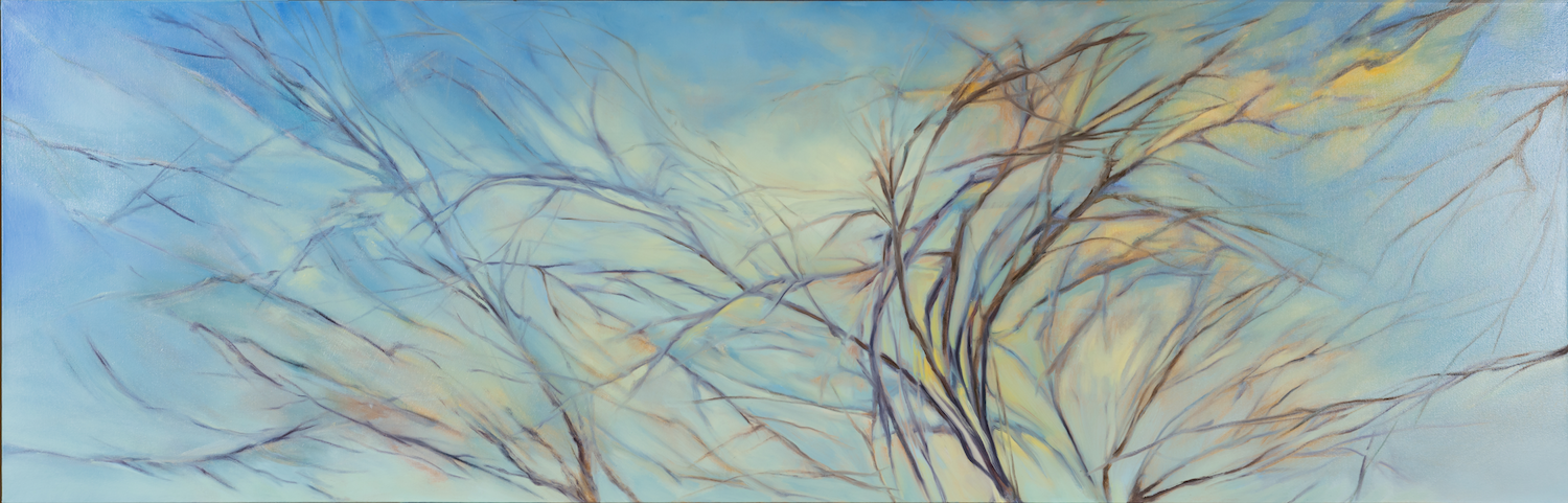 Above the Chimney Tops , 27 x 84 inches, Oil on canvas