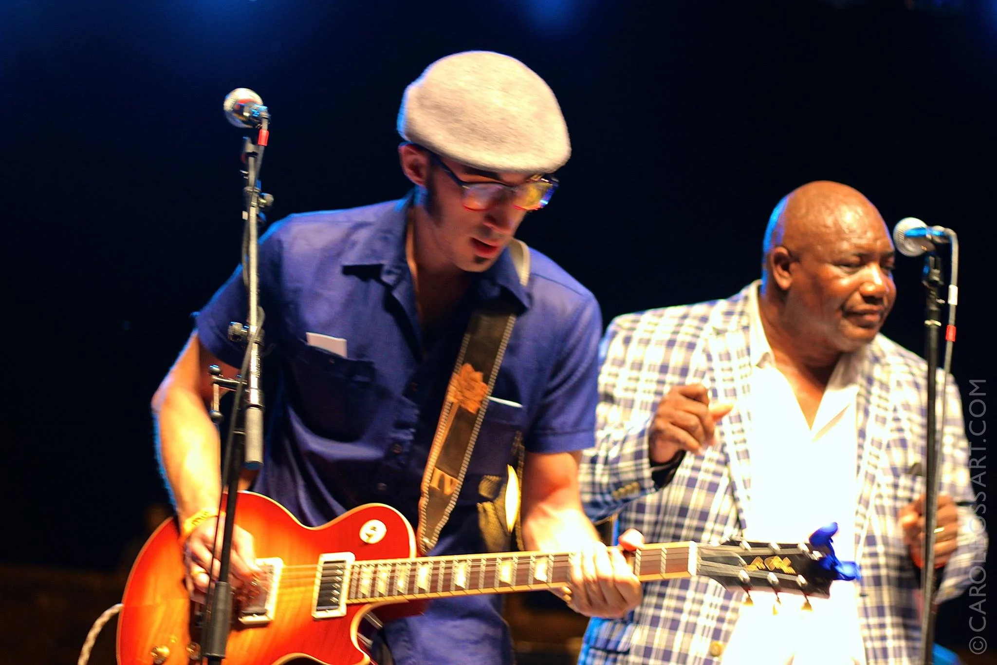 Paul and Gene Jackson at the Big Muddy Blues Festival