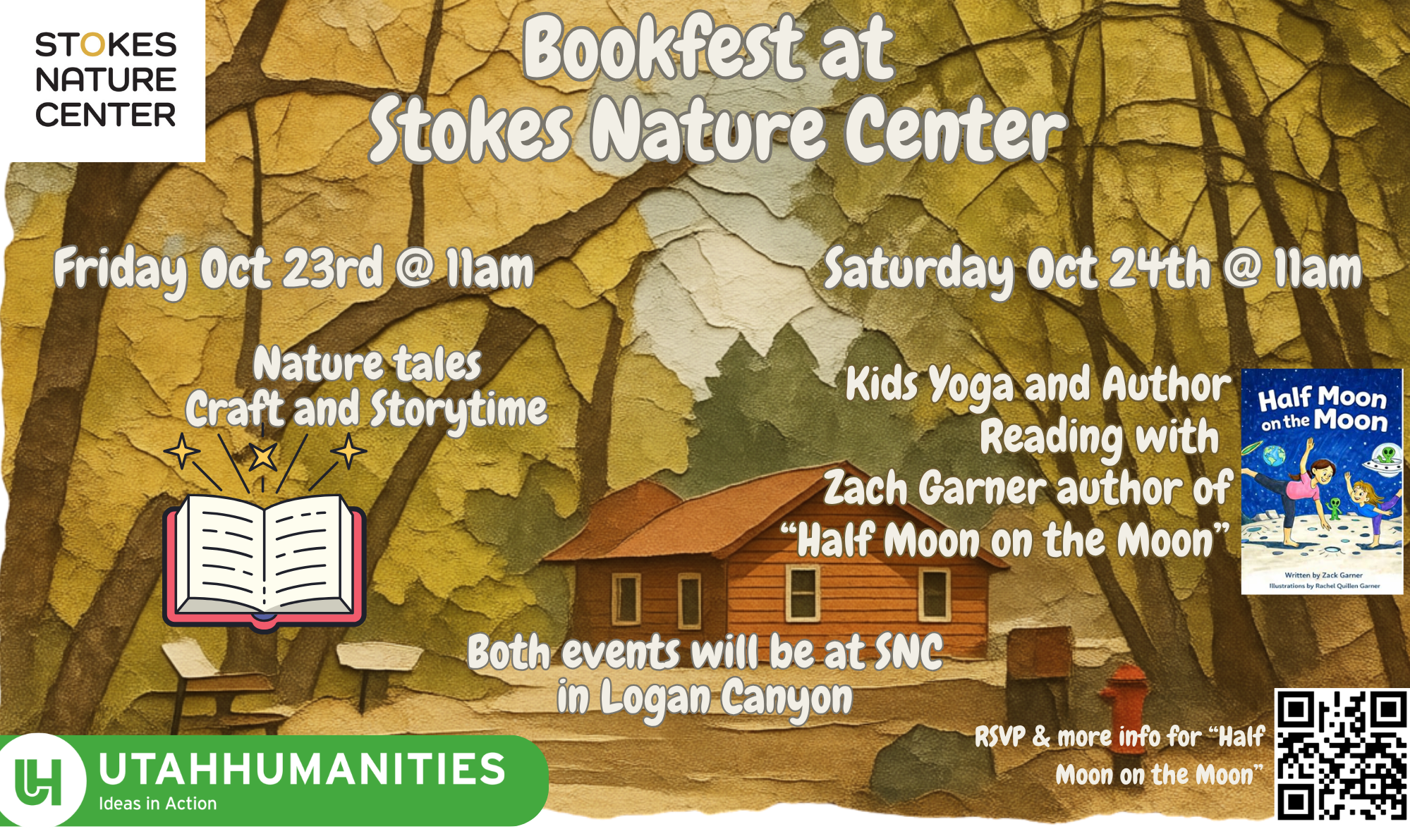 Half Moon on the Moon Book Reading, Signing, and kids yoga Oct 24