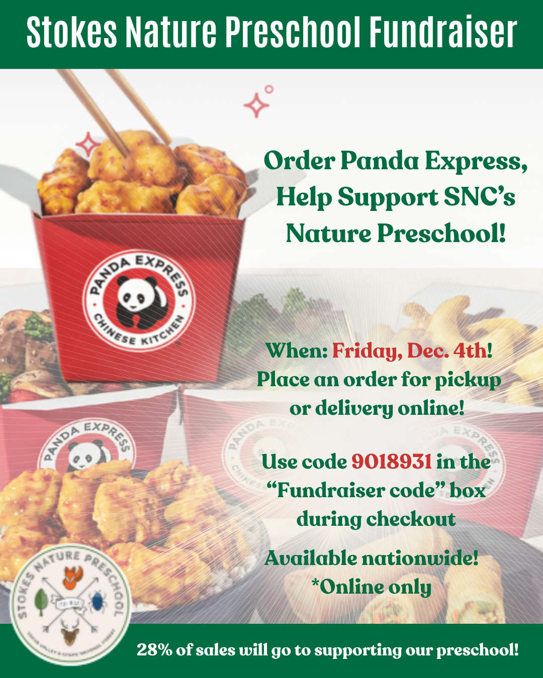 Panda Express SNC Preschool Fundraiser