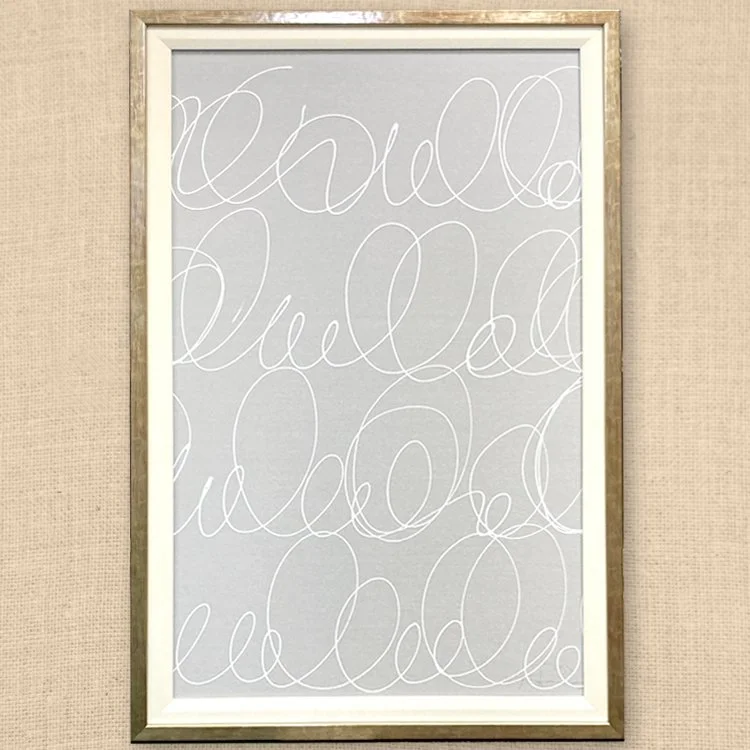 LOVE NOTES ON GRAY SILK 23X35