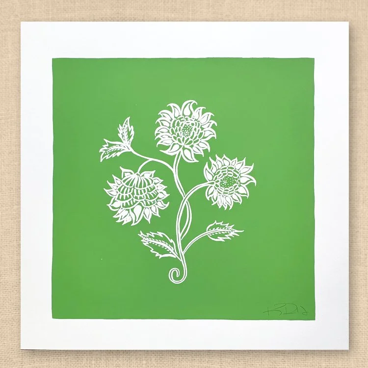 Green Bengal Botanical No. 4 - 20x20
