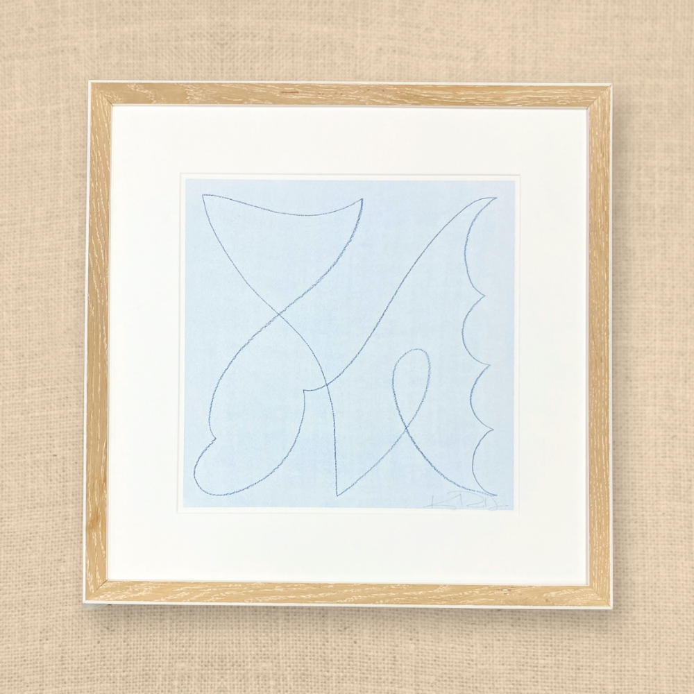 MAP IN BLUE #2 24X24