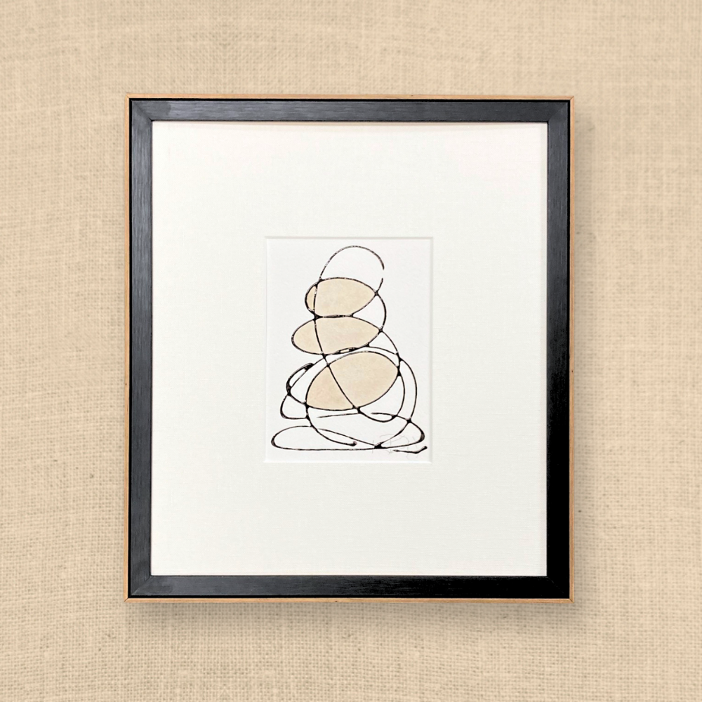 BRAINSTORM IN BLACK AND TAN 15.5x17.5