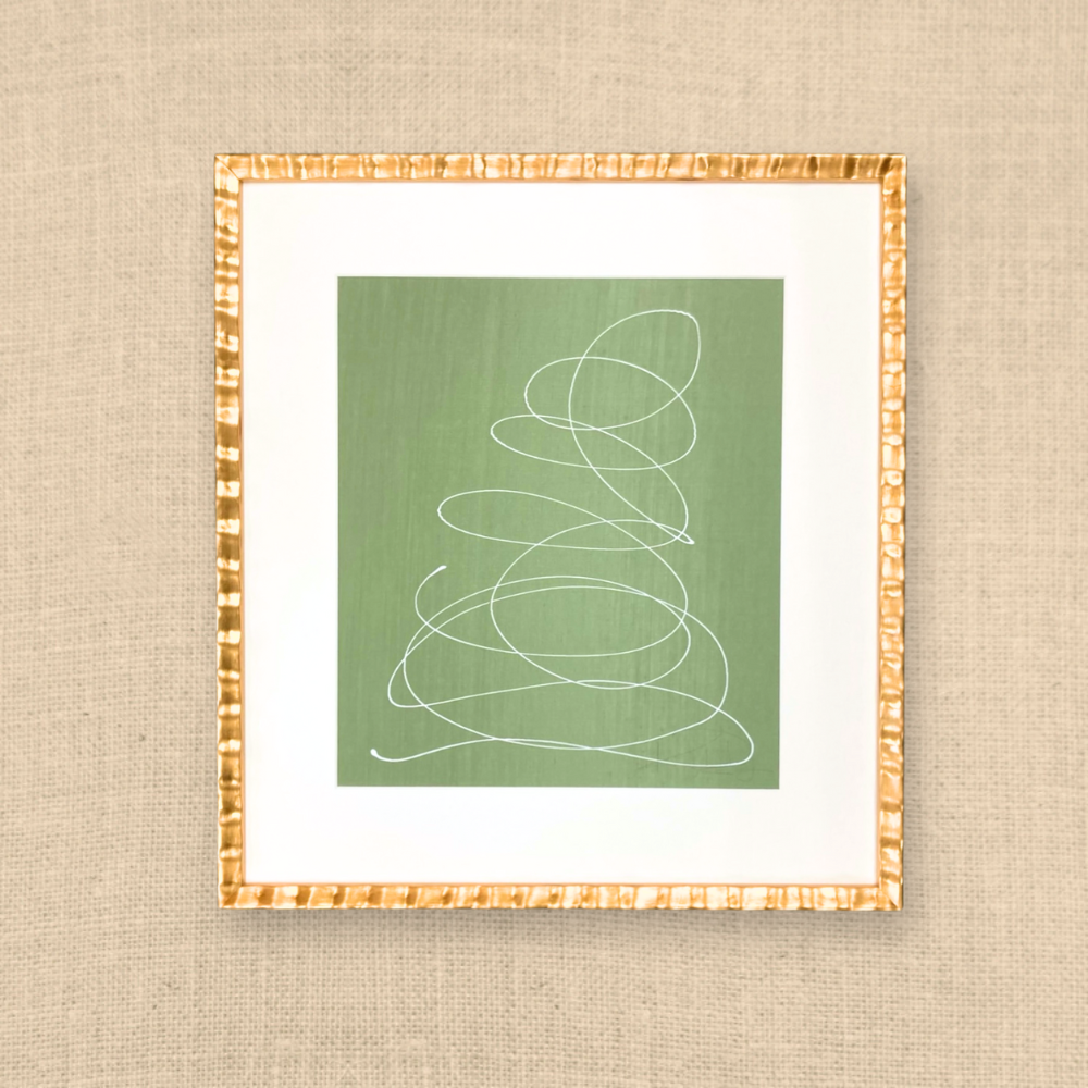 BRAINSTORM ON GREEN SILK #1 21x23