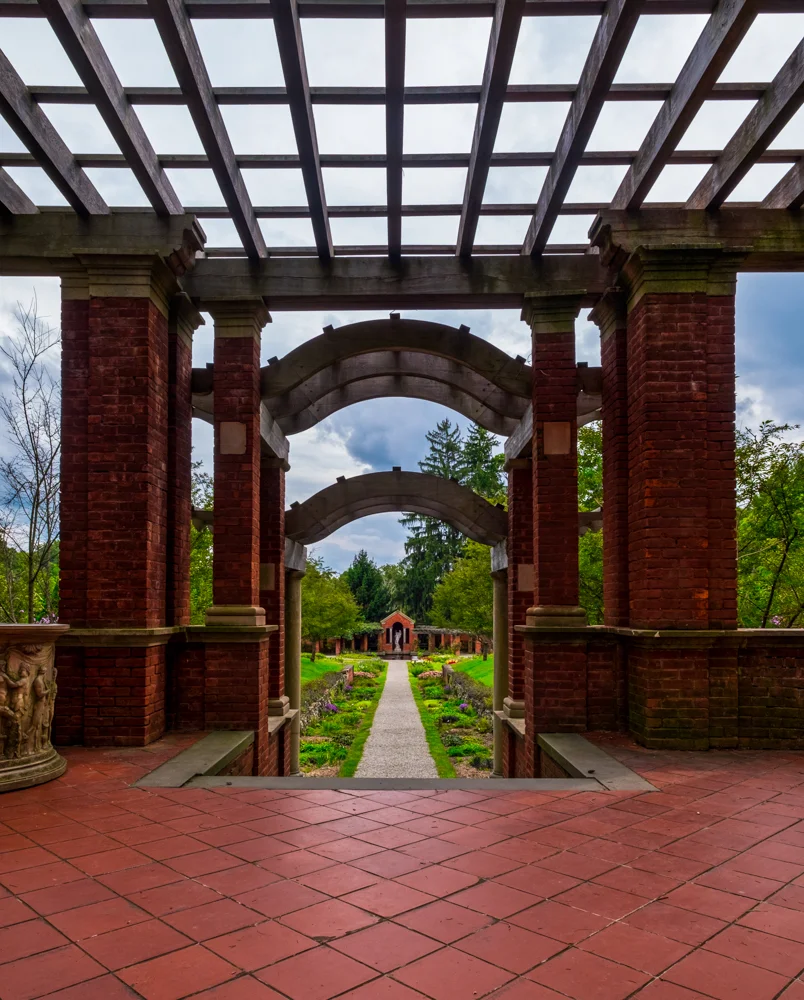 The Italian garden at the Vanderbilt Mansion.