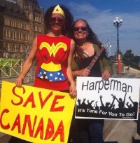 Harperman Rally on Parliament Hill, Ottawa; September 2015