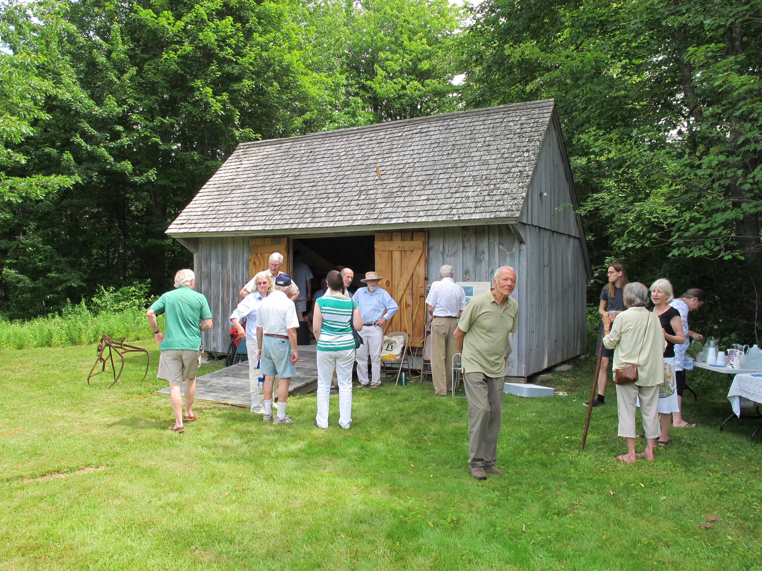 The event took place in and around a small barn donated by the Slaven family.