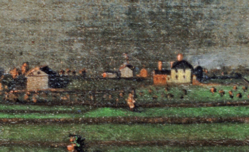  A detailed crop of the Fisher Farm from  A Morning View Of Blue Hill.  