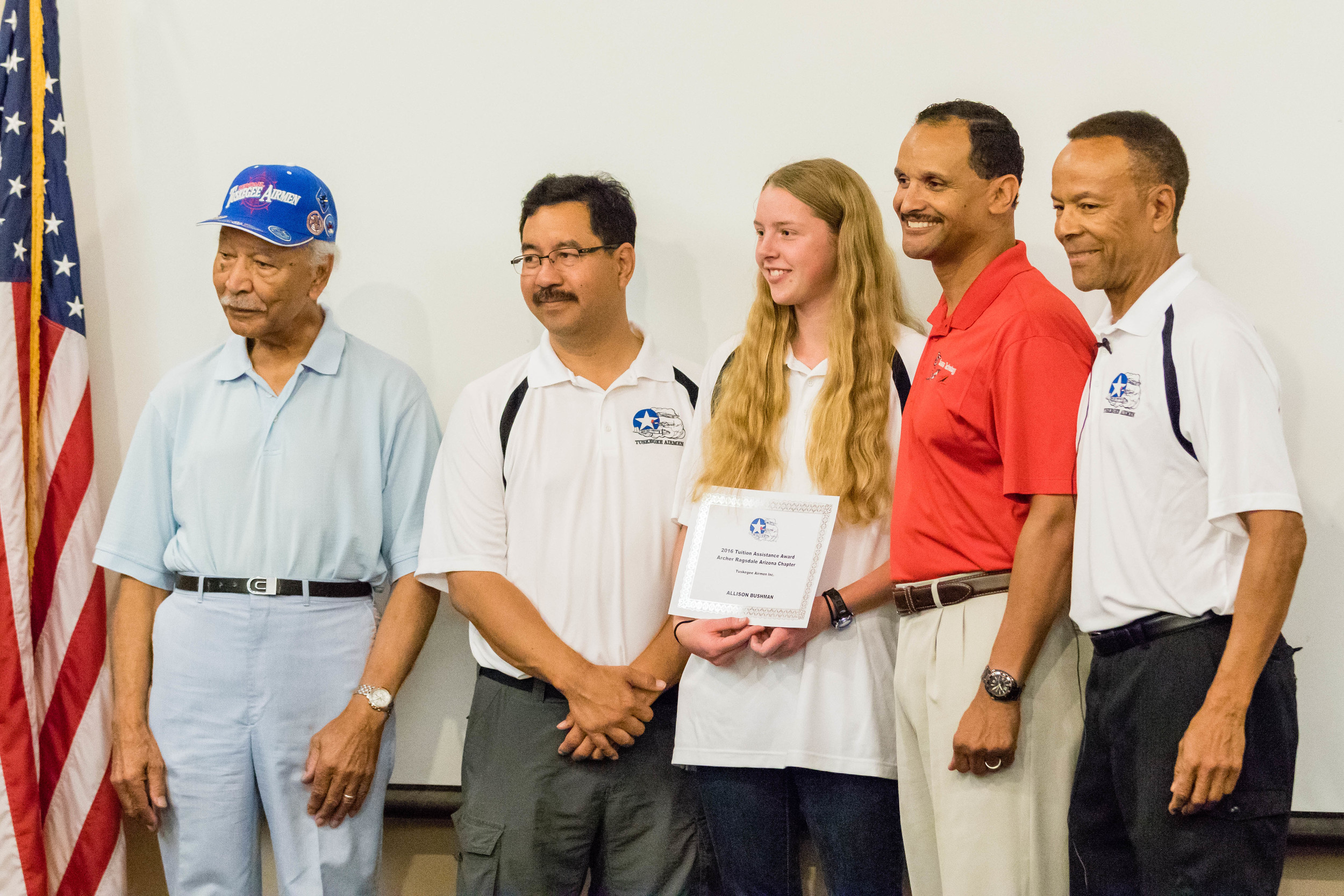 Tuskegee Airman, Inc. Scholarship Presentation at Luke AFB in Glendale, AZ on June 10, 2016.