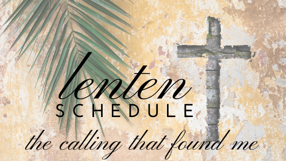 Lent starts February 26th - Click to see full schedule
