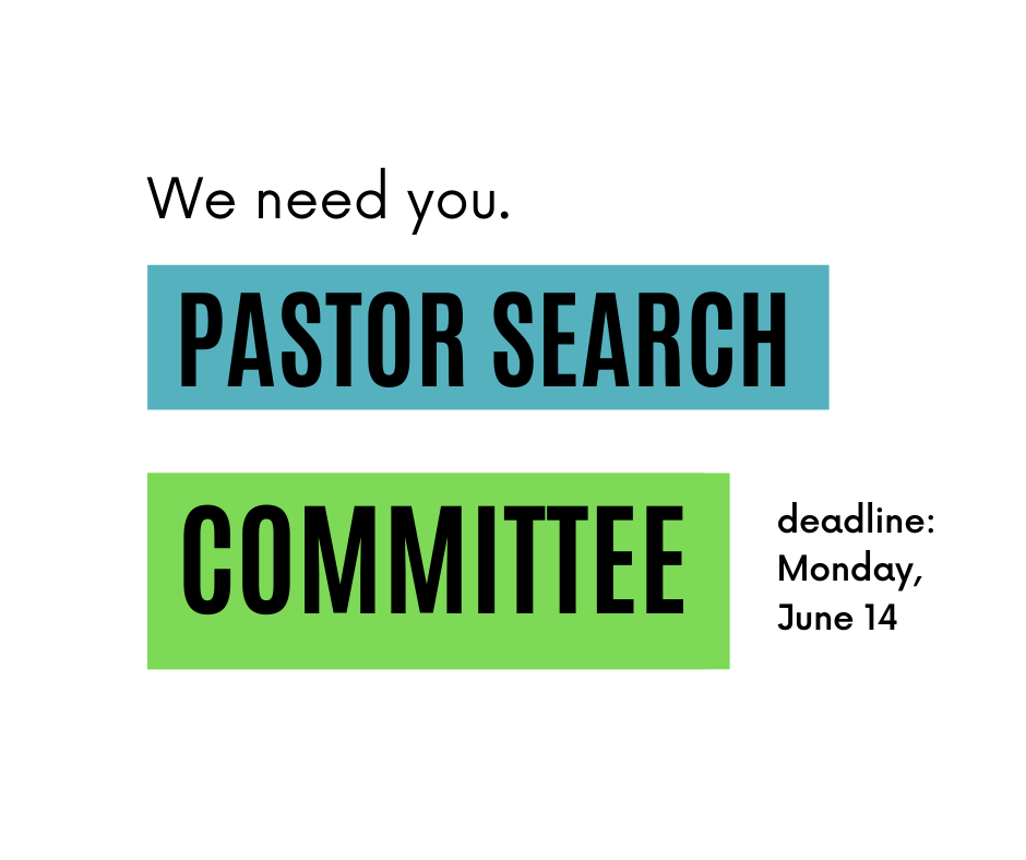 We need your suggestions for our Pastor Search Committee!