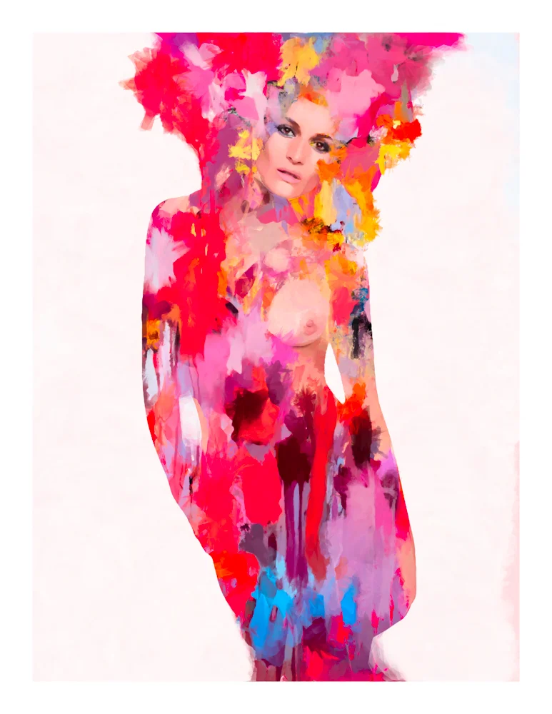 Claudia Román — Collaborative art by Sergio Albiac — Ramón Gellida